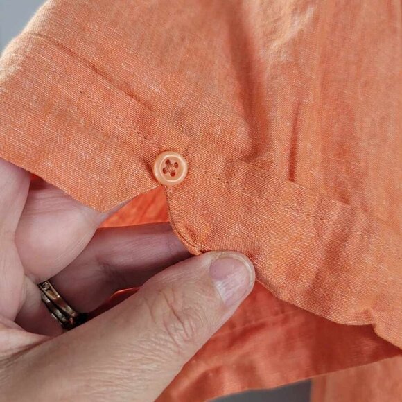 Mens Cubavera orange button up dress shirt. EUC - Picture 6 of 8